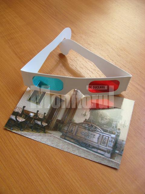 Ochelari stereoscopici care permit vizualizarea imaginilor anaglife