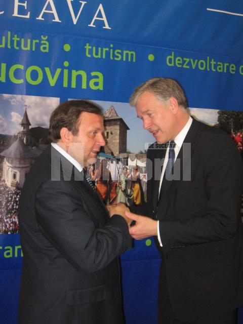 Gheorghe Flutur şi ambasadorul Austrei în România, Martin Eichtinger