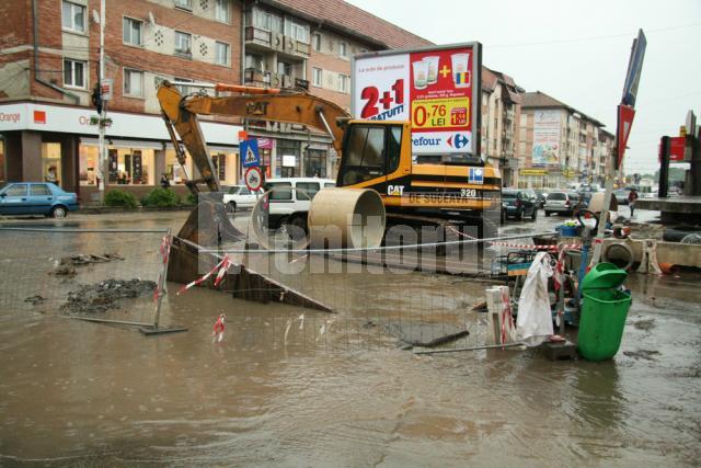 În câteva minute: Suceava, sub ape