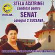 Ilustrată cu Complexul monahal Catrinari şi Stela Acatrinei, material promoţional în campanie electorală