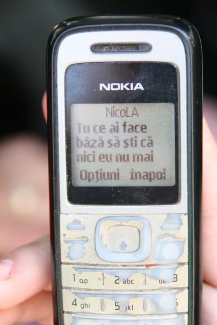 Unul dintre mesajele primite de Oana S. De pe numărul de telefon al preotului Şcheuleac