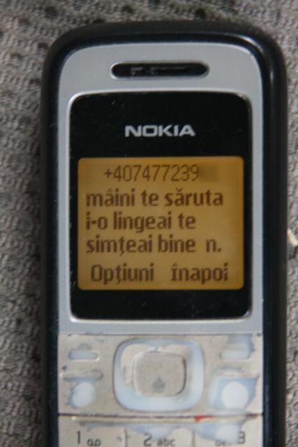 Unul dintre mesajele primite de Oana S. De pe numărul de telefon al preotului Şcheuleac