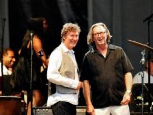 Steve Winwood şi Eric Clapton, la Bucureşti. Foto: MEDIAFAX