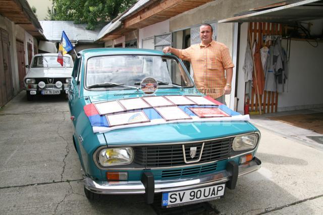 Dănuţ Crainiciuc şi Dacia 1300 cu numarul SV-90-UAP din 1969, modelul cu numarul 90 din istoria marcii