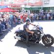 Sandu Scheul pe Harley Davidson, la demonstraţiile din centrul Rădăuţiului