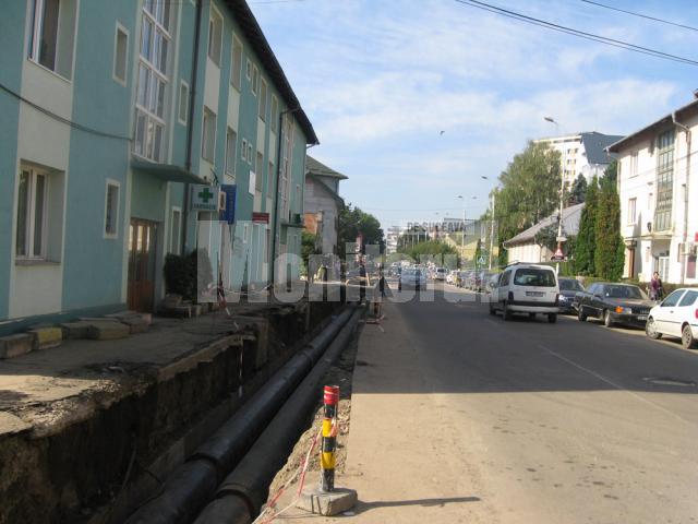 Montarea conductelor de termoficare pe străzile Mihai Viteazu şi Ciprian Porumbescu a fost finalizată sâmbătă