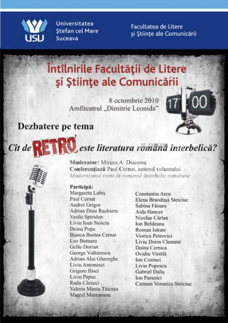 Dezbatere: „Cât de retro este literatura română interbelică?”