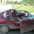 Ieri, în jurul orei 13.30, un Opel Corsa a intrat sub un tir