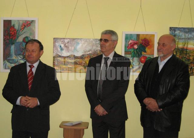 Preşedintele UUR Ştefan Buciuta, consulul general Vasyli Boeciko şi Ioan Bodnar
