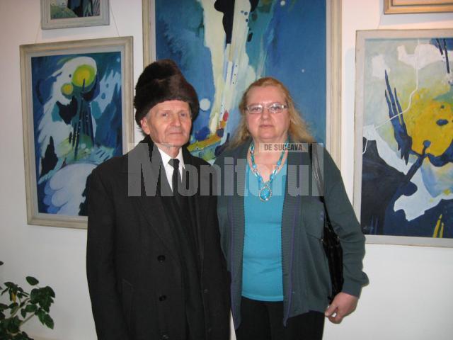Pictorul Mihai Ferbei şi artista plastică Lucia Puşcaşu