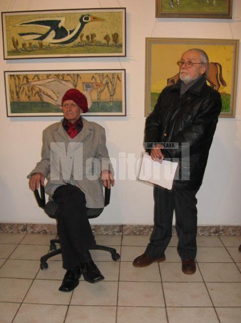 Maestrul Corneliu Tincu şi prietenul său artistul plastic Adrian Bocancea