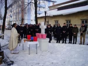 Slujba de Bobotează a fost oficiată şi în curtea Inspectoratului de Jandarmi Judeţean Suceava