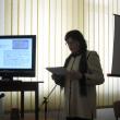 Lector univ.dr. Harieta Mareci Sabol la prezentarea powerpoint