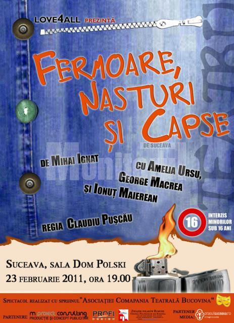 Compania Teatrală Bucovina: „Fermoare, Nasturi şi Capse”, spectacol premieră, la Dom Polski