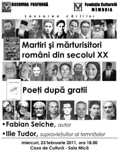 Lansări de carte: „Martiri şi mărturisitori români din secolul XX” şi „Poeţi după gratii”