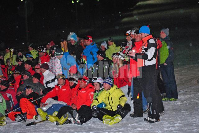 O parte dintre participanţii la cea de-a XII-a ediţie a campionatului naţional al monitorilor de schi