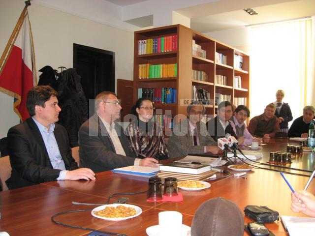 Conferinţa de presă organizată la Dom Polski