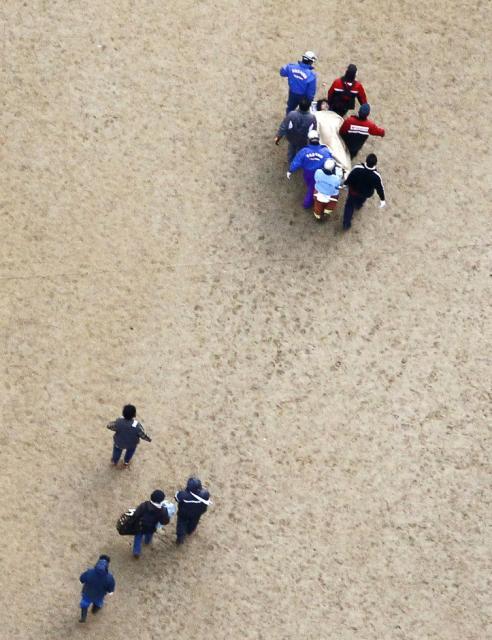 Bilanţul victimelor seismului şi valului devastator din Japonia a ajuns la 1.217 morţi, alte sute de persoane fiind în continuare dispărute (foto: AP Photo/Kyodo News)