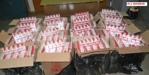 În total au fost găsite nu mai puţin de 8000 de pachete de ţigări
