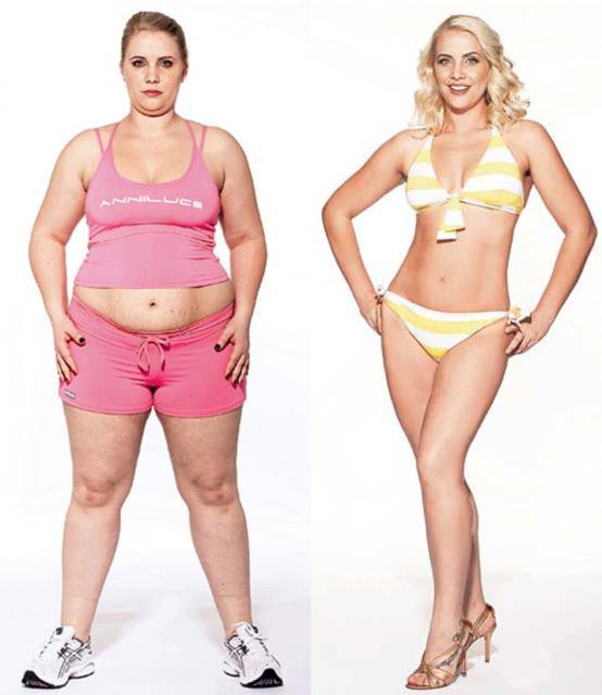 Claire Richards, pe vremea când cântărea 95 de kilograme şi acum, când are cu 32 de kg mai puţin