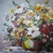 Vas cu flori pictat Ioan Bodnar