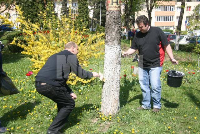 Liderii PSD Suceava au participat la ecologizarea parcului central