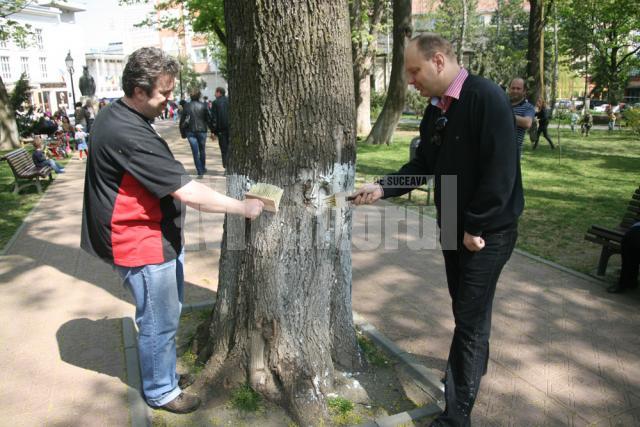 Liderii PSD Suceava au participat la ecologizarea parcului central