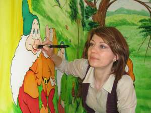 Tatiana Cuzmin şi prietenii pictaţi ai copiilor