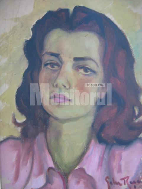 Portretul soţiei - Mama Bogdanei - pictat de Gelu Raşcu