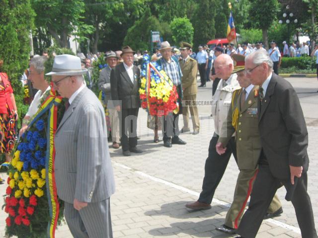 Veteranii de razboi prezenti la comemorare, din ce in ce mai putini