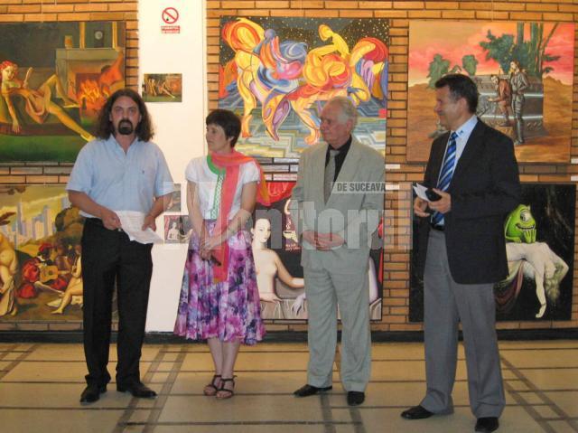 Vernisajul expoziţiei de pictură Visiting Art History în prezenţa rectorilor celor două universităţi partenere