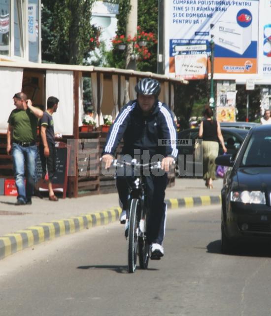 Gheorghe Flutur, pe bicicletă