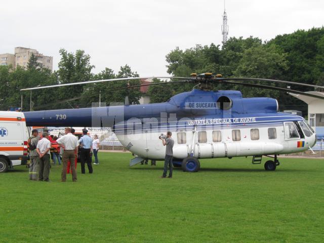 Elicopterul care a transportat victimele la Bucureşti
