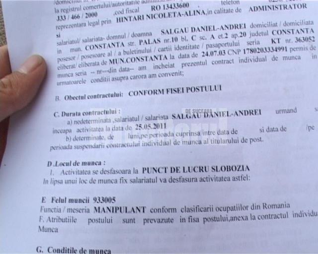 Muncitorii aveau contracte de muncă înregistrate pe 25 mai 2011