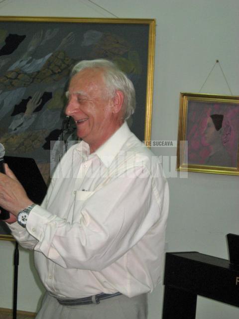 Radu Bercea, autorul volumului Ţara lui tercea-bercea şi realizatorul portretelor care s-au oferit în cadrul manifestării