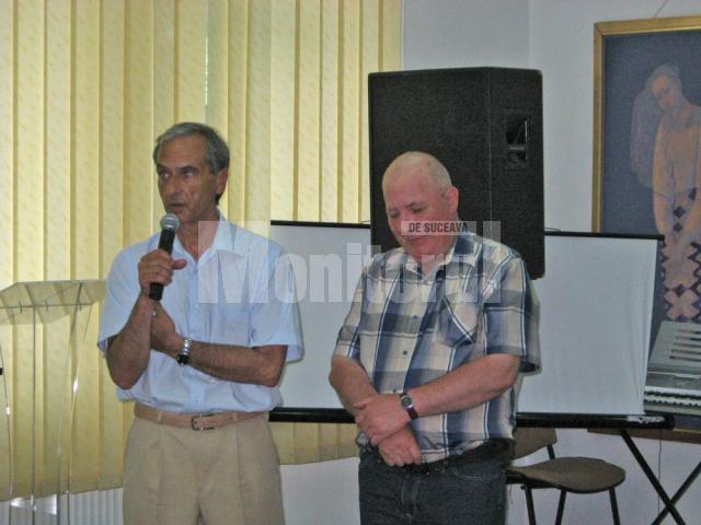 Sever Dumitrache, directorul Centrului Cultural Bucovina şi Ion Drăguşanul
