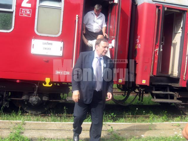 Gheorghe Flutur a parcurs o parte din traseul trenului Suceava – Cacica