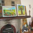 Lucrări prezentate de artiştii din tabără în salonul Pensiunii Ştefan din Prisaca Dornei
