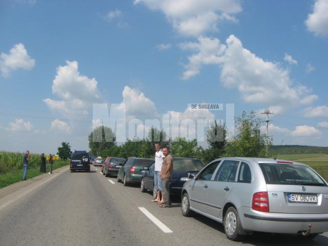 Accidentul în lanţ a dus la formarea de coloane întinse pe kilometri