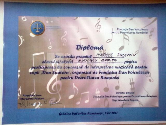 Marele premiu „Dan Spătaru” obţinut de Eusebiu Gafiţa