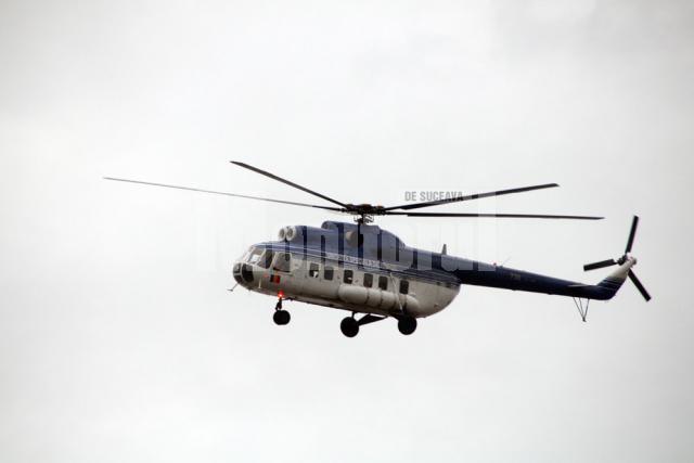 La exerciţiul de ieri a fost adus de la Iaşi şi un elicopter pentru preluarea victimelor