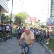Directorul adjunct al APM, Iluţă Cocriş, a dat startul, pe bicicletă