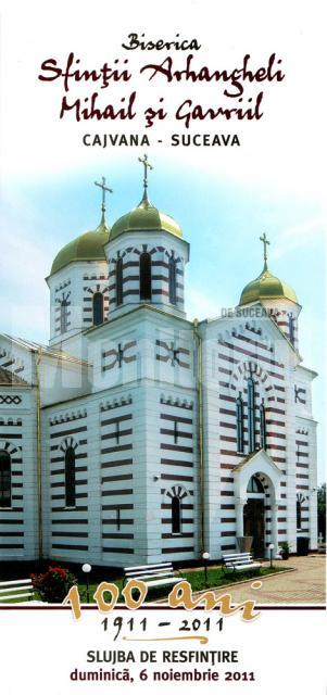 O sută de ani de la târnosirea Bisericii Sfinţii Arhangheli Mihail şi Gavriil din Cajvana
