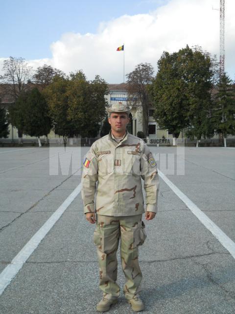 Gabriel Ignia înainte de plecare în Afganistan