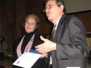 Sofia Vicoveanca, Omul Anului 2010, şi Mugur Andronic, preşedintele Societăţii Culturale Ştefan cel Mare - Bucovina