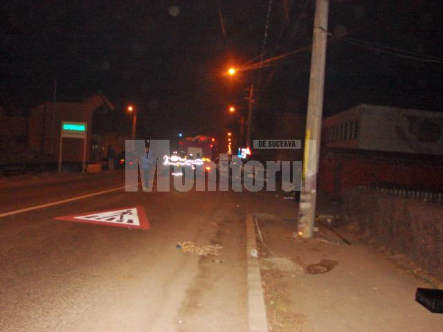 Accidentul s-a petrecut în miez de noapte pe DN 17, în Câmpulung Moldovenesc