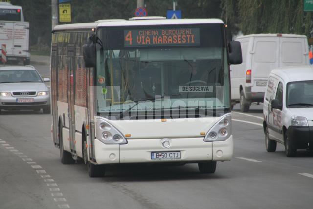 Traseele din Suceava vor fi parcurse până la miezul nopţii, după care autobuzele vor pleca încărcate direct din parcarea Iulius Mall