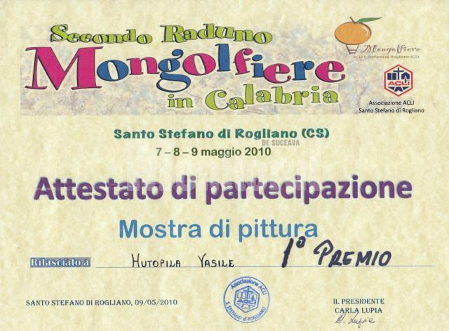 Premiul I la Festivalul de la Santo Stefano di Rogliano