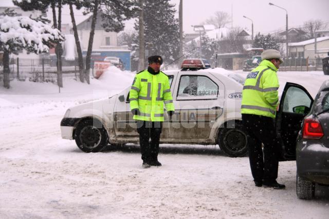 Poliţiştii de la Rutieră au blocat traficul pe strada Traian Vuia