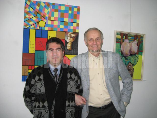 Poetul şi criticul de artă George A. Stroia şi Constantin Severin